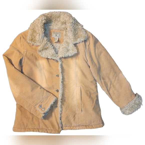 BKE vintage distressed look jacket woman’s faux fur - Picture 1 of 7